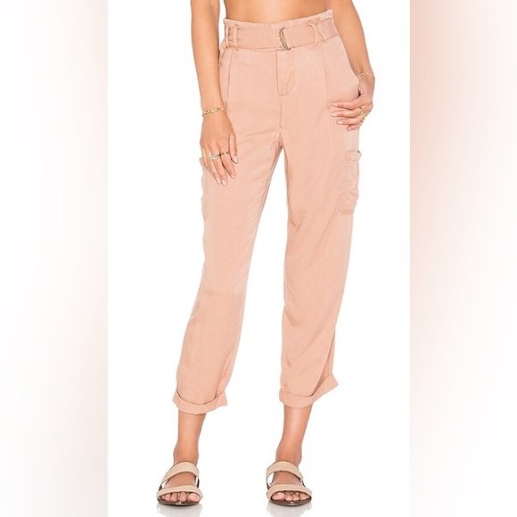 Free People Soft Cargo Pant in Peach Sz 6 - Picture 1 of 11